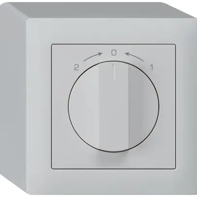 Contatto rotativo AP 1>0<2 grigio chiaro kallysto con manopola 