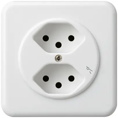Presa INC basico 2×tipo 13S bianco 