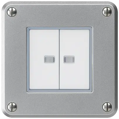 Interruttore INC robusto IP55 schema 3+3 2×illuminato alluminio 