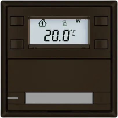 Poussoir RTH EDIZIO.liv SNAPFIX® a.RGB-LED étiqu.1×touche comm.2T br 