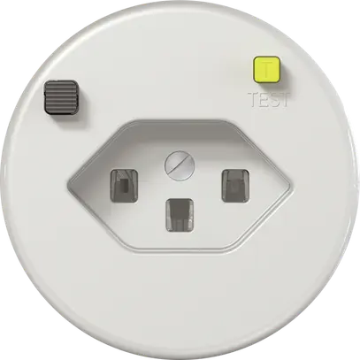 Presa FI INC CLASSIC E T23 30mA, shutter, bianco 