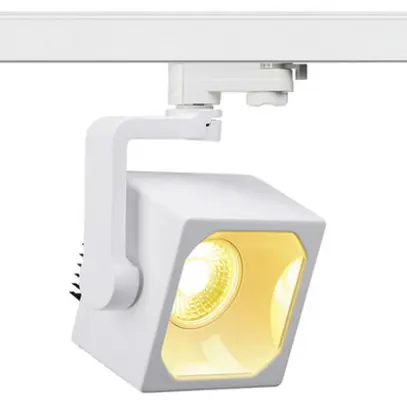 Projecteur LED EURO CUBE 28.5W 2100lm 3000K 60° adaptateur 3-phases IP20 blanc 