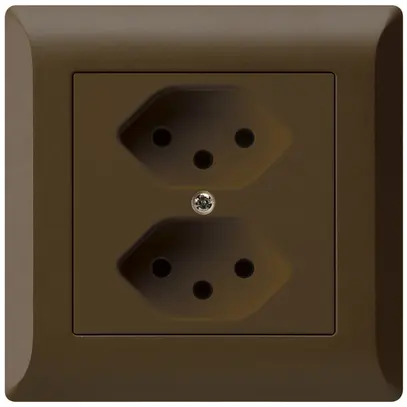 Presa 2×tipo 13 INC marrone 