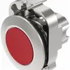 EB-Drucktaster EAO45, I, rot Ring sandgrau, flach 