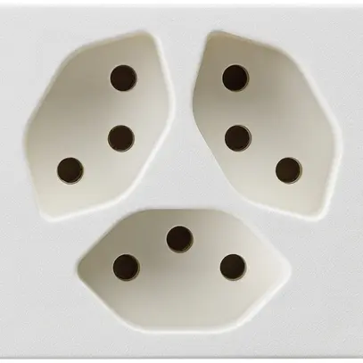 Presa FLF Hager 3×tipo 13 D bianco 