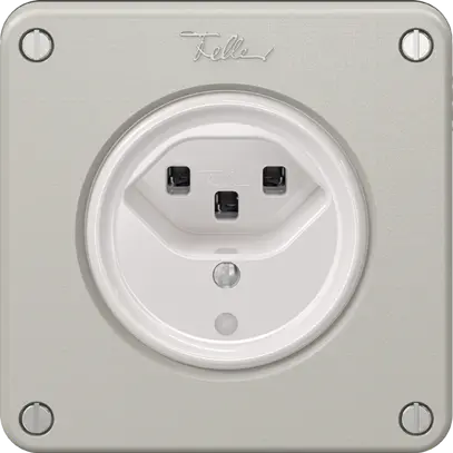 Presa NEVO, 1×T23, c.LED, grigio chiaro 