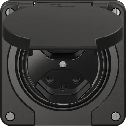 Prise NEVO N.CO, 2×T13, IP21, noir 