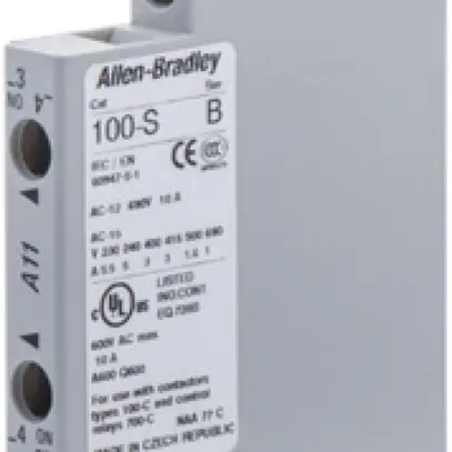 Blocco di contatti ausiliari AB 100-SB11, 1Ch+1R, agganciabile sinistra/destra 