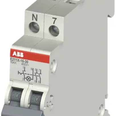 Interruttore AMD LED ABB E211, 16A/250V 3L 3Ch, 1UM, "0-I" 