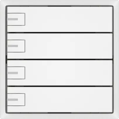 Pulsante universale EDIZIO.liv UNI SNAPFIX® 5…48V c.LED blu 4× com.1T bi 