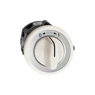 Contatto rotativo INC 0<-->1 bianco con manopola 