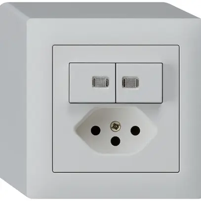 AP-Leuchtkombination 2×AR/1L+T13 hellgrau kallysto 2 Linsen 