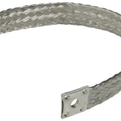 Raccordo flessibile Flury PA 38 CuvSn 25mm²capicorda Ø8.2mm piatto 22×2.5×1000mm 