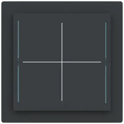 Elemento di comando AP ABB SIDUS touch KNX con BCU 1…4-volte antracite 