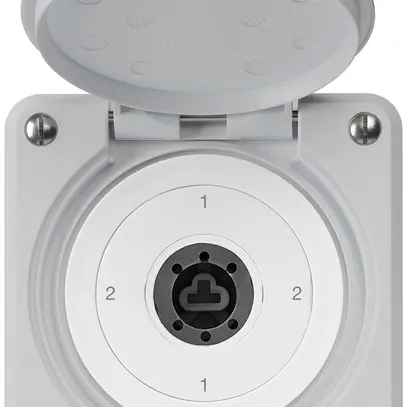 Interruttore a chiave INC robusto IP55 con copertura senza cilindro S3/1P grigio 