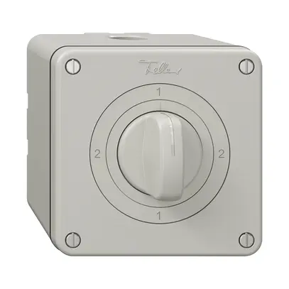 Interruttore rotativo NAP NEVO, 3/1L, con manopola, KS, 2-1-2-1, grigio chiaro 