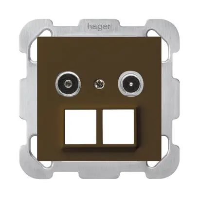 Prise multimédia ENC kallysto R/TV montage B 23dB 2GHz brun 