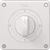 Drehschalter NEVO N.CO 0/1L, mit Drehgriff, KS, 0-1-0-1, weiss 