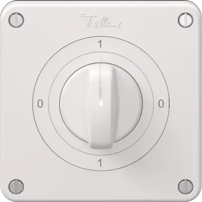 Interrupteur rotatif NEVO N.CO 0/1L, avec manette, KS, 0-1-0-1, blanc 