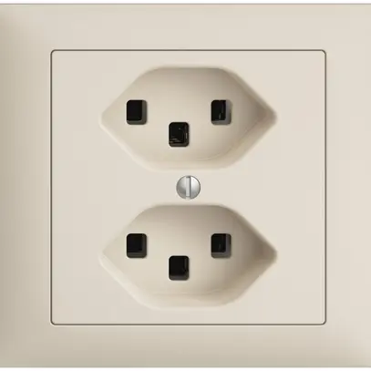 Presa INS 2×T23 16A EDIZIOdue crema, con morsetti innest. 