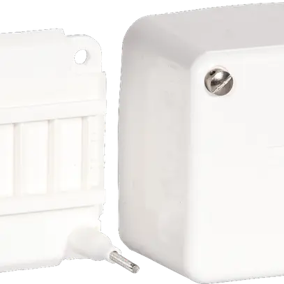 Boîte de dérivation AP Fixer 80×80×50 blanc sans bornes 