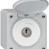 Contatto rotativo chiave AP robusto IP55 grigio con coperchio 2P 
