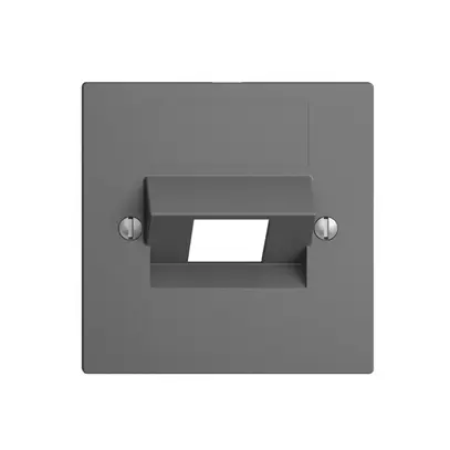 Plaque frontale 1×RJ45 ITplus EDIZIOdue gris foncé 