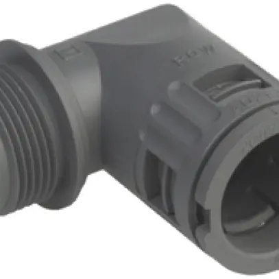 Raccord coudé 90° M25 21.2×18mm gris AGRO Flexa-Quick IP67 