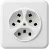 Prise ENC Hager basico 3×type 23 C blanc 