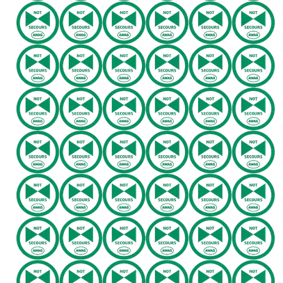 Autoadesivo per lampada di emergenza Foglio di 48 adesivi, Ø 30mm 