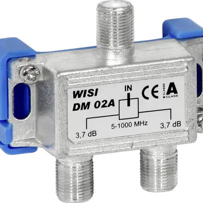 Répartiteur F WISI DM02B 2 fois 3.7dB 5…1000MHz 