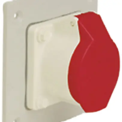 EB-Steckdose CEEtyp 5L 16A 6h gerade, Flansch Gr. III 