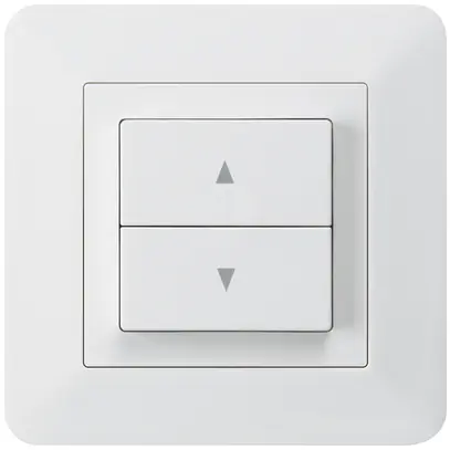 Poussoir pour stores ENC kallysto.trend avec 2 touches blanc bornes enfichables 