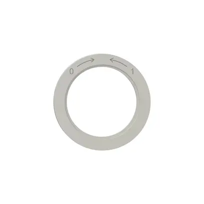 Disco indicatore NEVO, p.interruttore rotativo, 0-> <- 1, grigio chiaro 