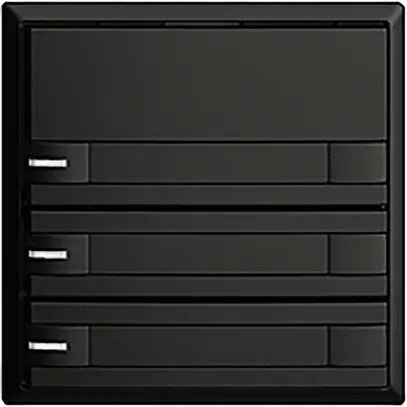 Pulsante INC KNX 3×EDIZIOdue nero RGB con LED con inserto carta 