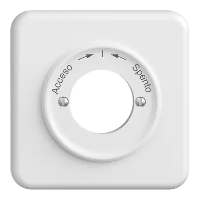 Kit frontal STANDARDdue Acceso->I<-Spento blanc 90×90mm pour contact pivotant 
