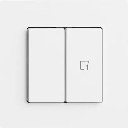 Stazione secondaria per interruttore 1c/2t scena WLAN Edue Wiser bianco 