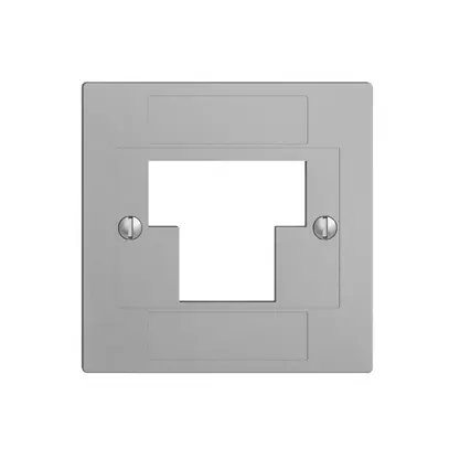 Placca frontale 1×TT,2×RJ45 silver ITplus ITM EDIZIOdue 