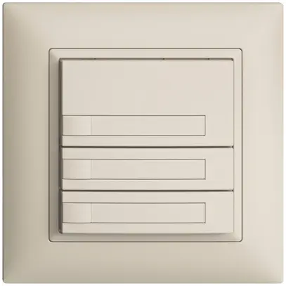 Pulsante INC KNX 3×EDIZIOdue crema RGB senza LED con inserto carta 