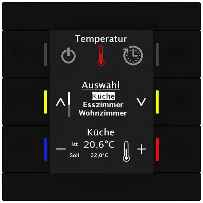 Apparecchio di comando KNX INC MDT BE-BZS8606.01 6t display bianco br 