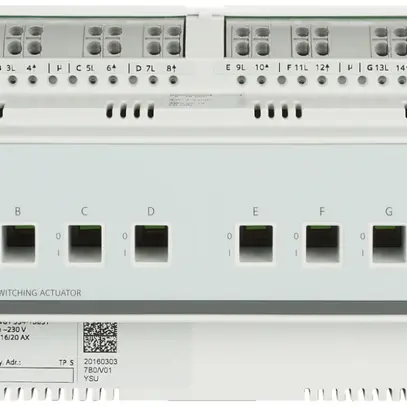 Actionneur-commutateur AMD Siemens KNX 8 fois 230VAC 10AX charge C 
