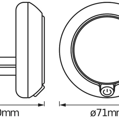 Luce notturna LED LDV LUNETTA ROUND 0.3W 3000K sensore di luce bianco 