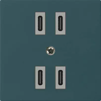 Presa di carica USB Hager kallysto 2×C-C 2×20W o 4×10W 5V 60×60mm antracite 