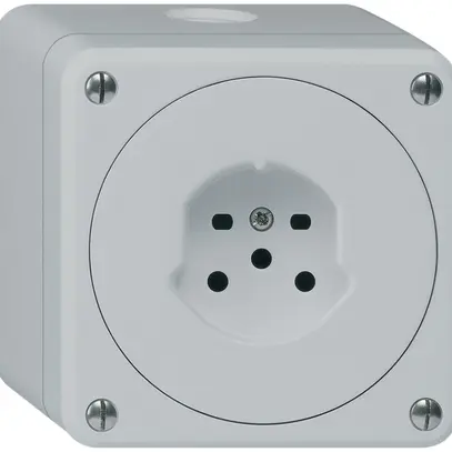 AP-Steckdose HA robusto Typ 15 mit Steckklemmen grau 