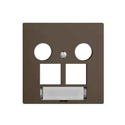 Kit di copertura EdizioDUE F, p.presa multimedia EASYNET, p.2×RJ45 S-One, coffee 