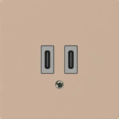 Presa di carica USB Hager kallysto C-C 20W 5V 60×60mm beige 