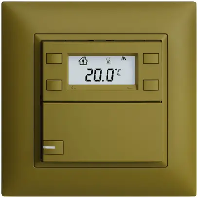 Poussoir RTH ENC KNX 1× EDIZIOdue FMI olive, avec LED RGB 