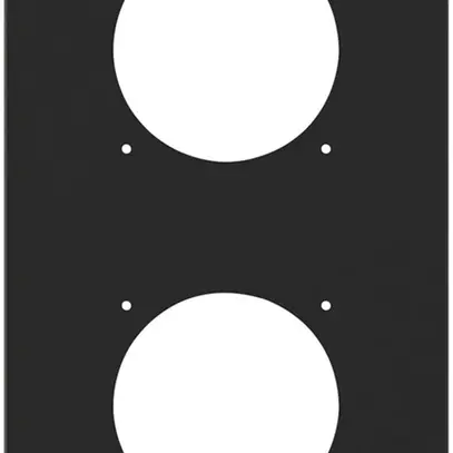 Plaque de montage ENC robusto 2×1 aluminium, noir 
