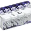 Borne de connexion Woertz 5P 0.2…4mm² leviers de commande incolore transparent 