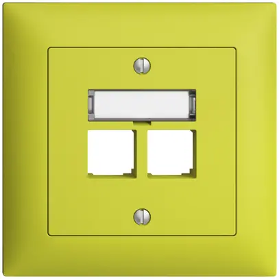 UP-Montageset S-One EDIZIOdue FMI für 2×RJ45 gerade, lemon 